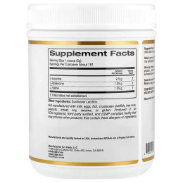 Амінокислоти California Gold Nutrition Instantized BCAA Powder with L-Leucine, L-Isoleucine, and L-Valine 907 g (Unflavored) California Gold Nutrition