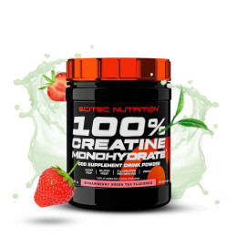 Креатин моногідрат Scitec Nutrition Creatine monohydrate 100% 300 g (Strawberry green tea) Scitec Nutrition