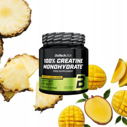 Креатин моногідрат Biotech 100% Creatine Mono 300g (Pineapple-mango) BioTech