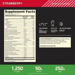 Гейнер Optimum Nutrition Serious Mass 5455g (Strawberry) EU Optimum Nutrition
