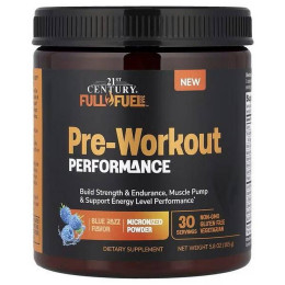 Передтренувальний комплекс 21st Century Full Fuel 365™, Pre-Workout Performance 165 g (Blue Razz) 21st Century