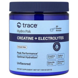 Креатин моногідрат та електроліти Trace Minerals Research Hydro Pak, Creatine + Electrolytes 201 g (Unflavored) Trace Minerals Research