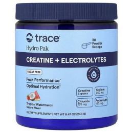Креатин моногідрат та електроліти Trace Minerals Research Hydro Pak, Creatine + Electrolytes 240g (Tropical Watermelon) Trace Minerals Research
