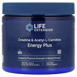 Креатин та ацетил-L-карнітин Life Extension Creatine & Acetyl-L-Carnitine, Energy Plus 233 g Life Extension