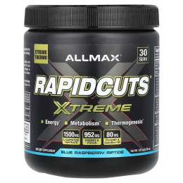 Жироспалювач AllMax Rapidcuts® Xtreme, 235g (Blue Raspberry Riptide)