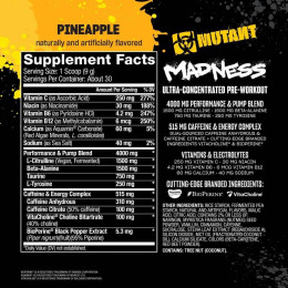 Передтренувальний комплекс Mutant Madness — 270 g (Pineapple Passion) Mutant