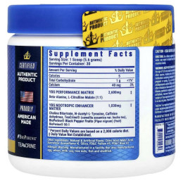 Yeah Buddy Sport, Preworkout 162g (Apple Blast) Ronnie Coleman