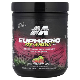 Передтренувальний комплекс MuscleTech EuphoriQ® Pre-Workout V2 437 g (Strawberry Kiwi) Muscletech