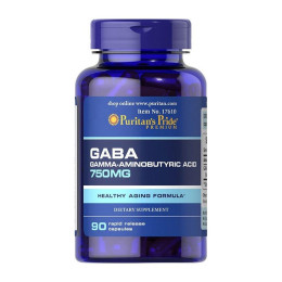 Puritan's Pride GABA (Gamma Aminobutyric Acid) 750 mg (90 capsules)