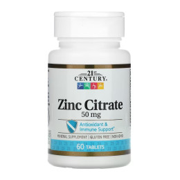 Zinc Citrate 50 mg - 60 tabs 21st Century