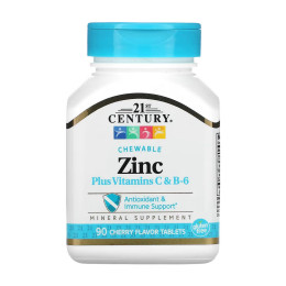 Zinc Plus Vitamins C & B-6 - 90 tabs Cherry 21st Century