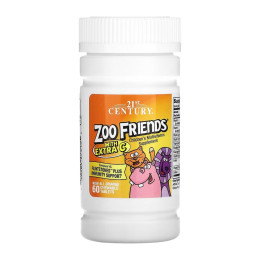 Zoo Friends Multi with Extra C - 60 chewable tabs 21st Century