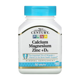 Cal Mag Zinc + D - 90 tabs 21st Century