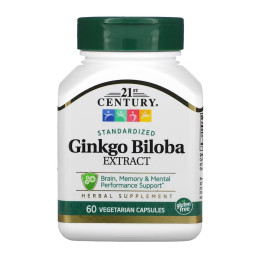 Ginkgo Biloba Extract - 60 vcaps 21st Century
