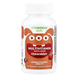 VitaWorks Kids Multivitamin with Iron - 120 chewables Lifeable