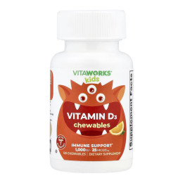 VitaWorks Kids Vitamin D - 120 chewables Lifeable
