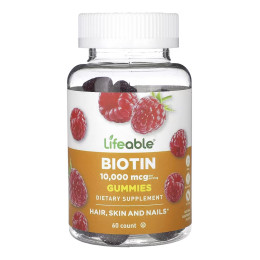 Biotin 10,000 mcg - 60 gummies Lifeable