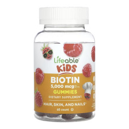 Biotin 5,000 mcg Kids - 60 gummies Lifeable