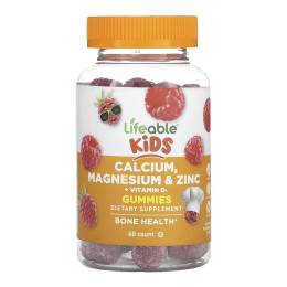 Calcium Magnesium & Zinc + Vitamin D Kids - 60 gummies Lifeable