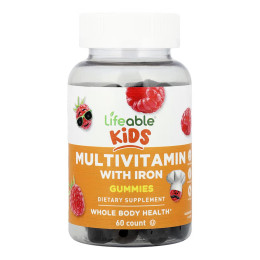 Multivitamin with Iron Kids - 60 gummies Lifeable