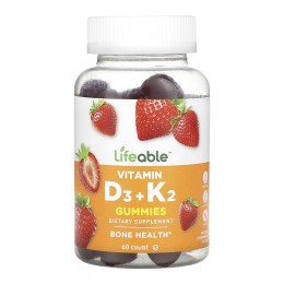 Vitamin D3 + K2 Adult - 60 gummies Lifeable