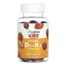 Vitamin D3 + K2 Kids - 60 gummies Lifeable
