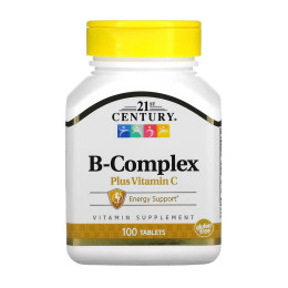 B Complex plus Vitamin C - 100 tabs 21st Century