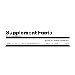 Vitamin D3 LipoMicel Matrix - 90 softgels Natural Factors