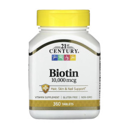 Biotin 10,000 mcg - 360 tabs 21st Century