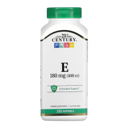 E 180 mg (400IU) - 250 softgels 21st Century