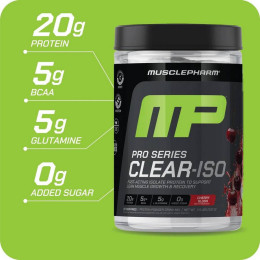Протеин Muscle Pharm Pro Series Clear-ISO, Protein Powder Drink Mix 520g (Sour Peach Rings) MusclePharm