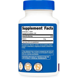 Мелатонін Nutricost Melatonin 5 mg 240 Tablets (Mixed Berry)