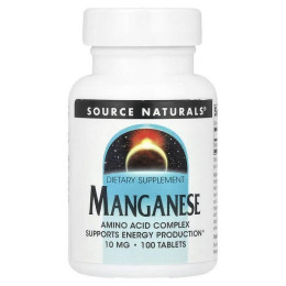 Manganese 10 mg 100tabs Source Naturals