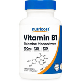 Vitamin B1, 100 mg, 120 Capsules Nutricost