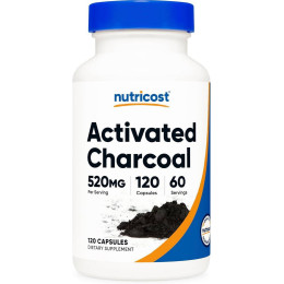 Активоване вугілля Nutricost Activated Charcoal, 120 Capsules (260 mg per Capsule)