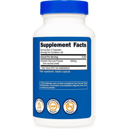Активоване вугілля Nutricost Activated Charcoal, 120 Capsules (260 mg per Capsule)