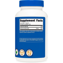 Ніацин Nutricost Niacin, 100 mg, 240 Capsules