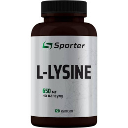 Лізин Sporter L-Lysine 650 мг 120 капсул Sporter