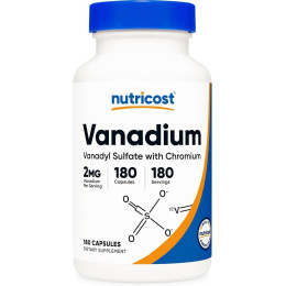 Ванадій Nutricost Vanadium, 2 mg, 180 Capsules