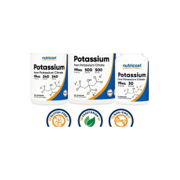 Калій Nutricost Potassium, 99 mg, 30 Capsules