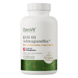 Ашваганда + магній Ostrovit KSM-66 Ashwagandha + Magnesium + B6 P-5-P 90 caps OstroVit
