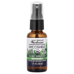 Спрей с мятой для иммунной поддержки Host Defense Mushrooms, MycoShield® Spray, Peppermint 30 ml Host Defense