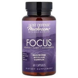 Грибные экстракты Host Defense Mushrooms™ Mycobenefits, Focus, 60 Capsules Host Defense