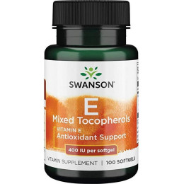 Vitamin E Mixed Tocopherols 400 IU 100 Sgels Swanson