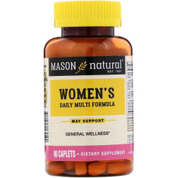 Мультивитамины для женщин Mason Naturals Women's Daily Multi Formula 90 Caplets