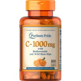 Вітамін С Puritan's Pride Vitamin C-1000 mg з Bioflavonoids & Rose Hips 100 Caplets Puritan's Pride