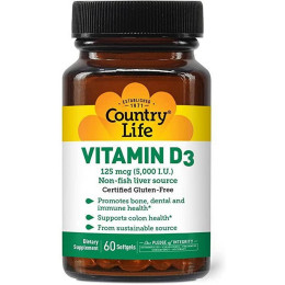 Вітамін Д3 Vitamin D3 5000 IU 60 caps Country Life