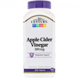 Apple Cider Vinegar 300 mg 250 Tablets 21st Century