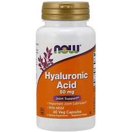 Hyaluronic Acid 50mg 60 caps NOW