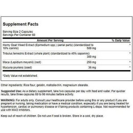 Horny Goat Weed Complex with Tribulus and Maca 120 Caps Swanson
